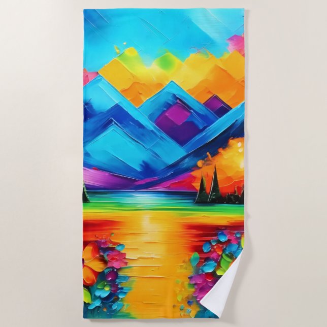 Toalla De Playa Pintura de Horizonte Dreamscape (Anverso)