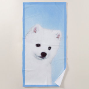 Toalla De Playa Pintura de perro esquimal estadounidense - Arte de