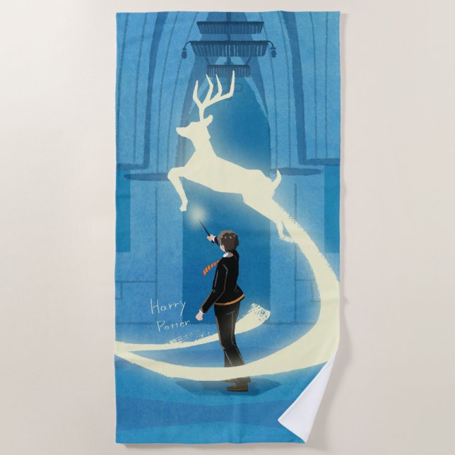 Toalla De Playa Pintura del Patronus de HARRY POTTER™ (Anverso)