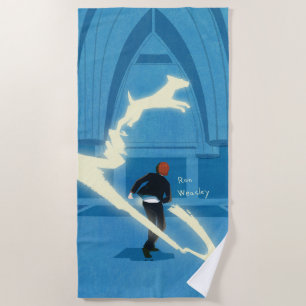 Toalla De Playa Pintura del Patronus de Ron Weasley