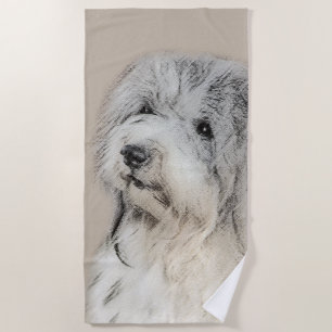 Toalla De Playa Pintura Havanesa (Dorada Sable) - Arte Perro Origi