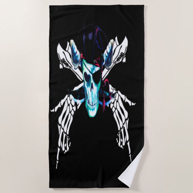 Toalla De Playa Piratas y buques de época (Anverso)