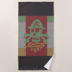 TOALLA DE PLAYA PIRATE SEVEN SKULL BY MASANSER PIXELAT