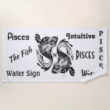 Pisce el símbolo y Rótulo del zodiaco de pescado