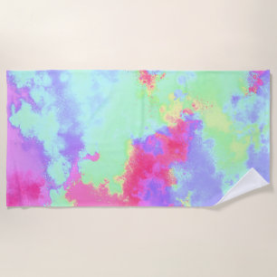 Toalla De Playa Placa de pintura arco iris