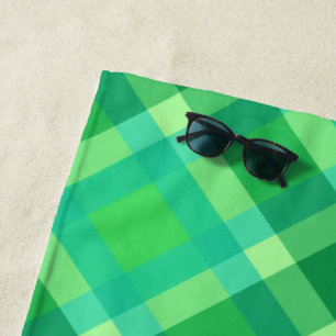 Toalla De Playa Placa moderna de mediados del siglo XX - verde jad