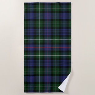 Toalla De Playa Plaid Clan MacKenzie Green Purple Check Tartan