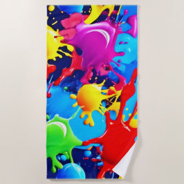 Toalla De Playa Plantas de pintura vibrantes: una instrucción de c