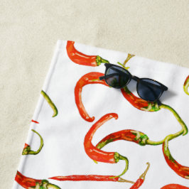 Toalla De Playa Plantas Red Chili Peppers