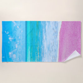 Toalla De Playa Playa de arena rosa
