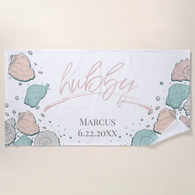 Toalla De Playa Playa de Luna de Miel - HUBBY Coral Seasheles (Anverso)