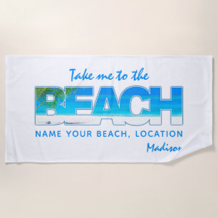 Toalla De Playa PLAYA de texto de personalizado