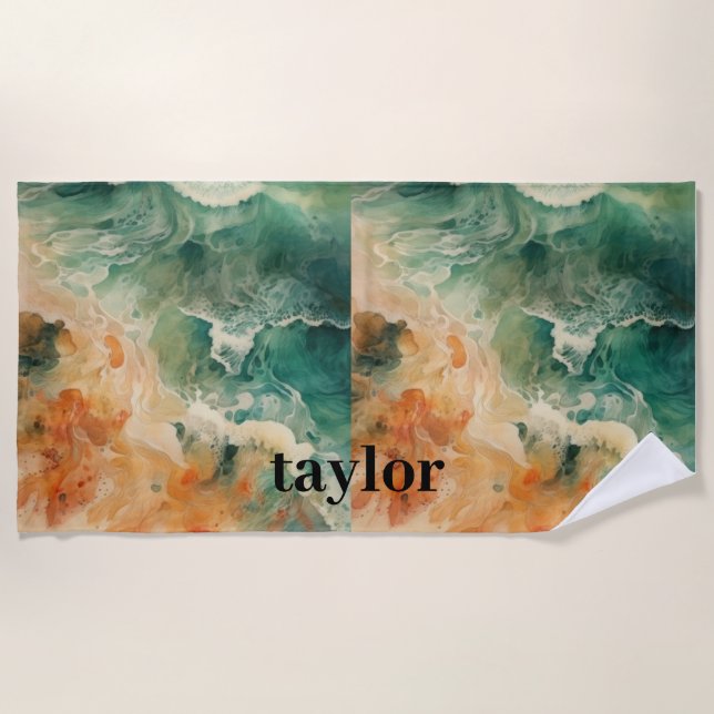 Toalla De Playa Playa del Océano Verano (Anverso)