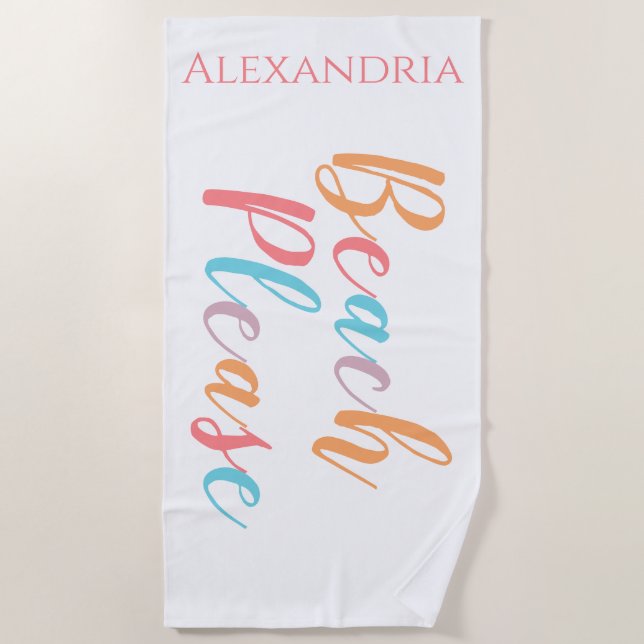 Toalla De Playa Playa personalizada (Anverso)