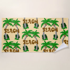 Toalla De Playa Playa y palmeras