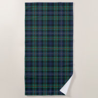 Plazo Tartan Clan Robertson Green Purple Check