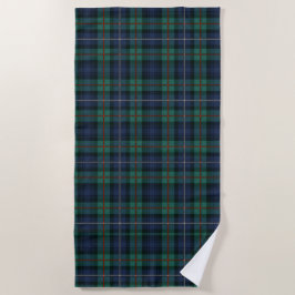 Toalla De Playa Plazo Tartan Clan Robertson Green Purple Check