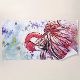 Toalla De Playa Plumes au rose