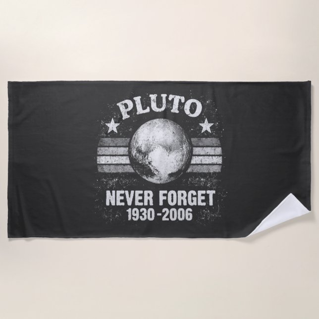 Toalla De Playa Plutón Nunca Olvides (Anverso)