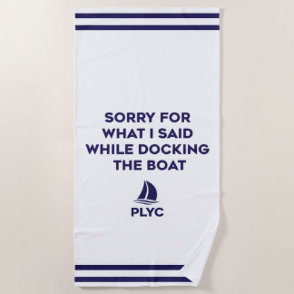 Toalla De Playa PLYC Boat Docking Towel