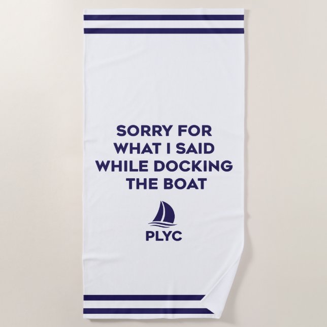 Toalla De Playa PLYC Boat Docking Towel (Anverso)