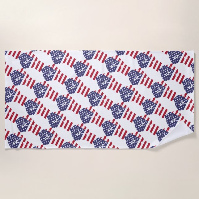 Toalla De Playa Poder americano (Anverso)