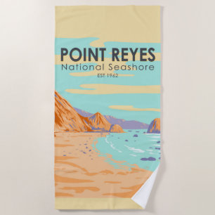 Toalla De Playa Point Reyes National Seashore Vintage