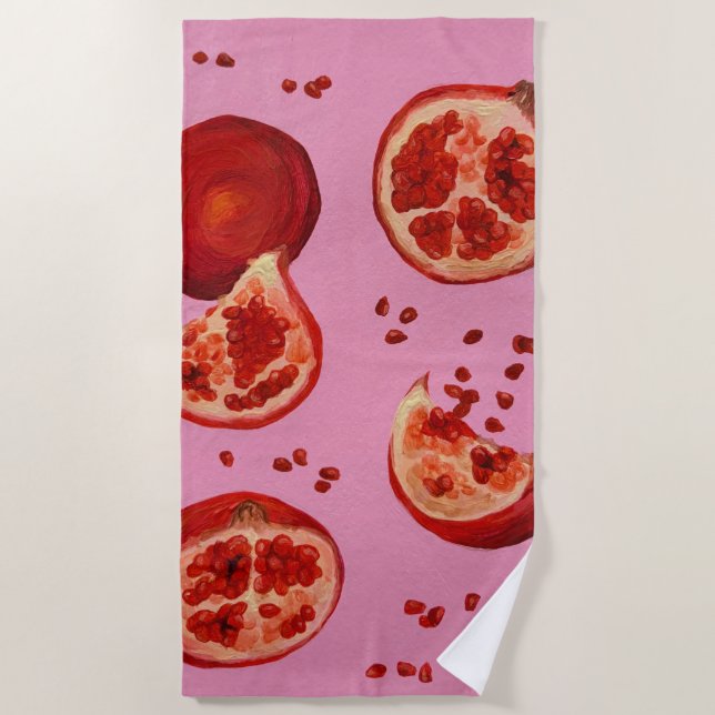 Toalla De Playa Pomegranate Beach Towel (Anverso)