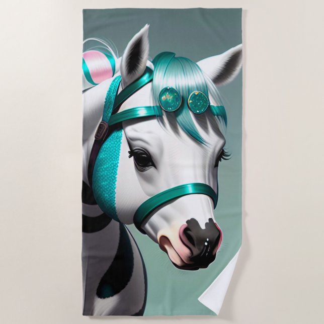 Toalla De Playa Pony Espiritual Cute 3d 7 (Anverso)