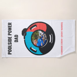 Toalla De Playa Pool Float Weight Plate Custom Photo Summer Vibes