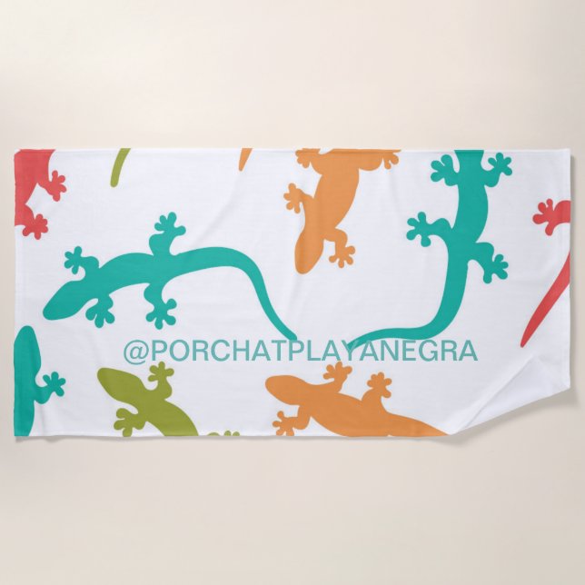 Toalla de playa PorchAtPlayaNegra Gecko (Anverso)