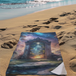 Toalla De Playa Portal de la Galaxia de Fantasía - Puerta mística
