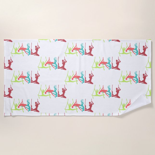 Toalla De Playa Poses de fitness aérea Thunder_Cove  (Anverso)