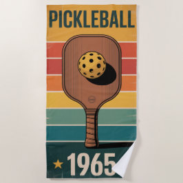 Toalla De Playa Poster De Paddle Para Los Fans Del Pickleball Clas