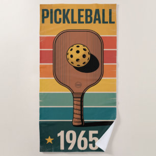 Toalla De Playa Poster De Paddle Para Los Fans Del Pickleball Clas