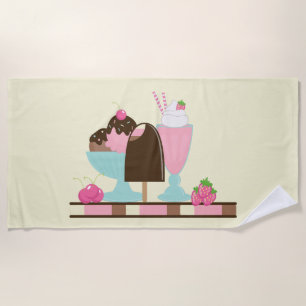 Toalla De Playa Postres Yummy Ice Cream