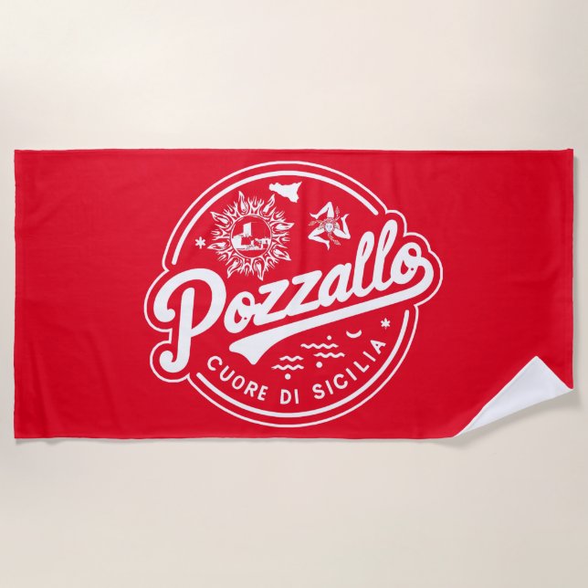 Toalla De Playa Pozzallo Cuore di Sicilia (Anverso)