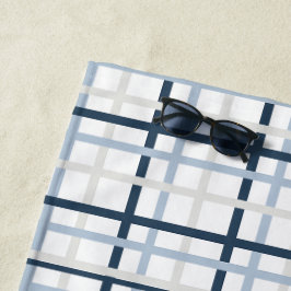 Toalla De Playa Preppy Cuadros Costero