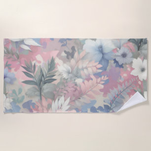 Toalla De Playa Primavera floral/tropical/pastel de Pascua