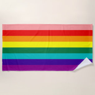 Toalla De Playa Primera bandera del orgullo arco iris
