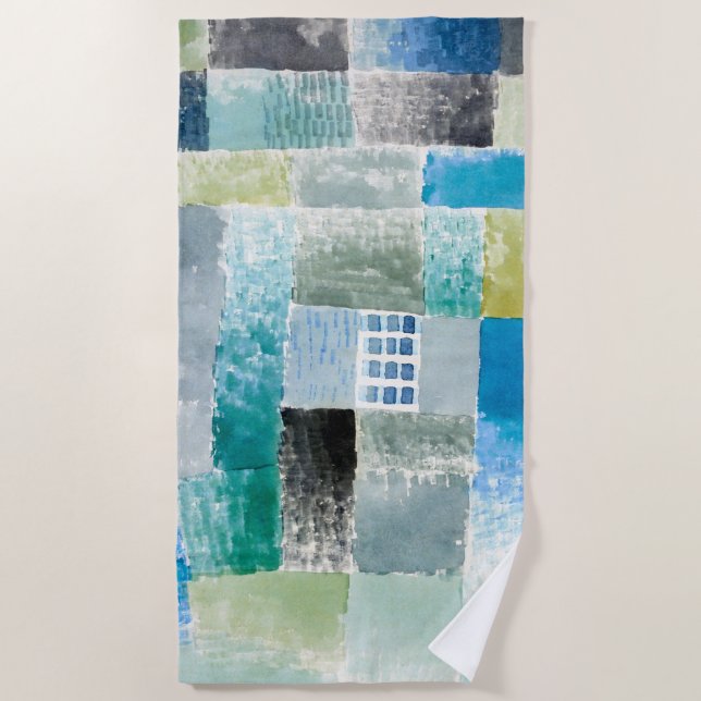 Toalla De Playa Primera casa en un asentamiento - Paul Klee - Resu (Anverso)