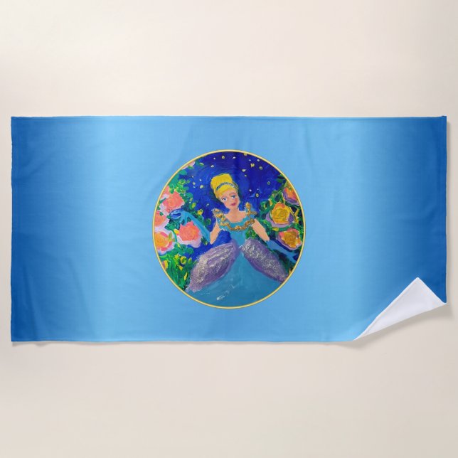 Toalla De Playa Princesa "Arte de niños" (Anverso)