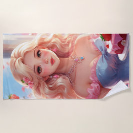 Toalla De Playa Princesa de cumpleaños