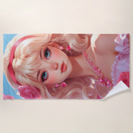 Toalla De Playa princesa flor