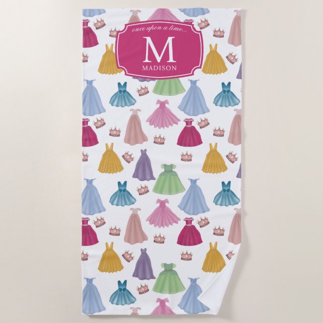 Toalla De Playa Princesa se viste de cuento de hadas (Anverso)