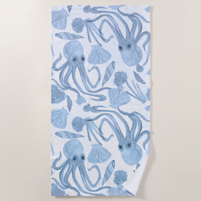 Toalla de playa Proep Blue Octo (Anverso)