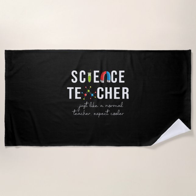 Toalla De Playa Profesor de ciencia de regalo de profesor (Anverso)