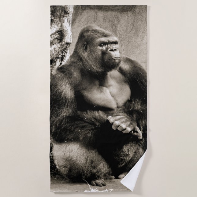 Toalla de playa PROFUNDA EN PENSAMIENTO (Anverso)