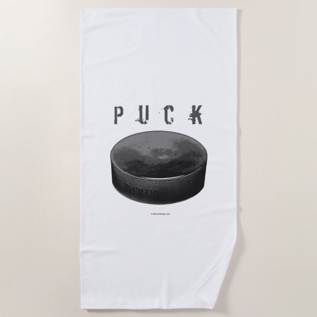 Toalla De Playa PUCK (hockey) (Anverso)