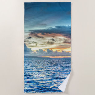 Toalla De Playa Puesta de sol de Bora Bora, foto tropical